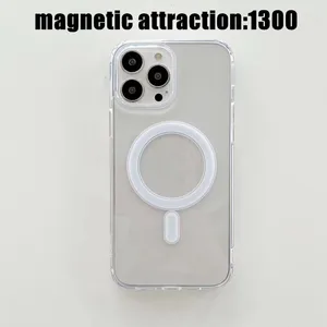 Transparente magnetische Magnetladungsabdeckung Magsafe für iPhone 15 14 13 12 11 plus Mini Pro Max X XR 8 Deckel 10 Hauptverkaufsmajor SAIA - №1