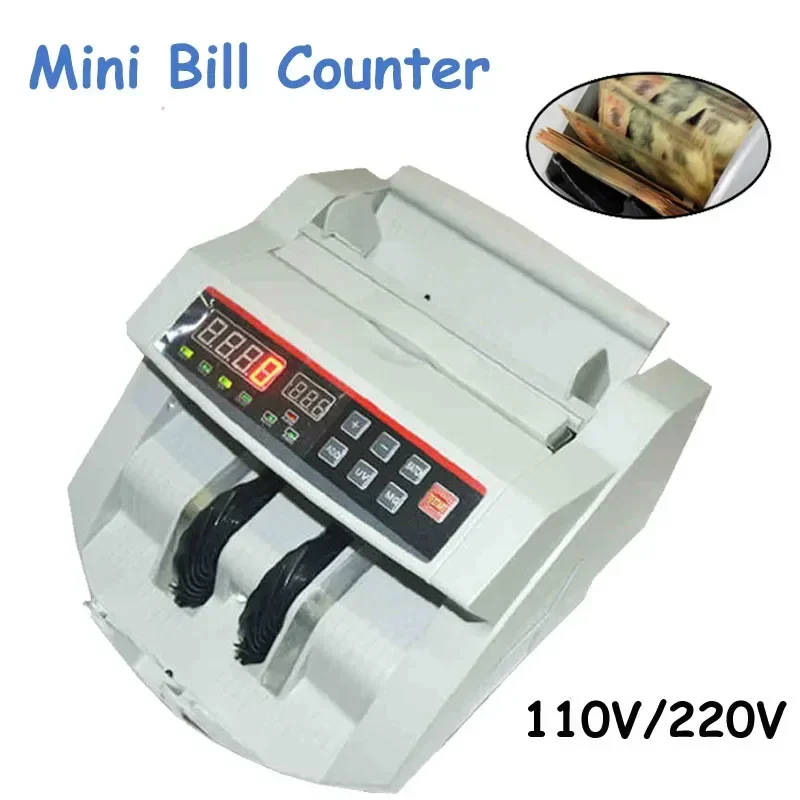 Money Counter 110V/ 220V Bill Counter Machine Suitable for EURO US DOLLAR etc. Multi-Currency Compatible Cash Counting Machine