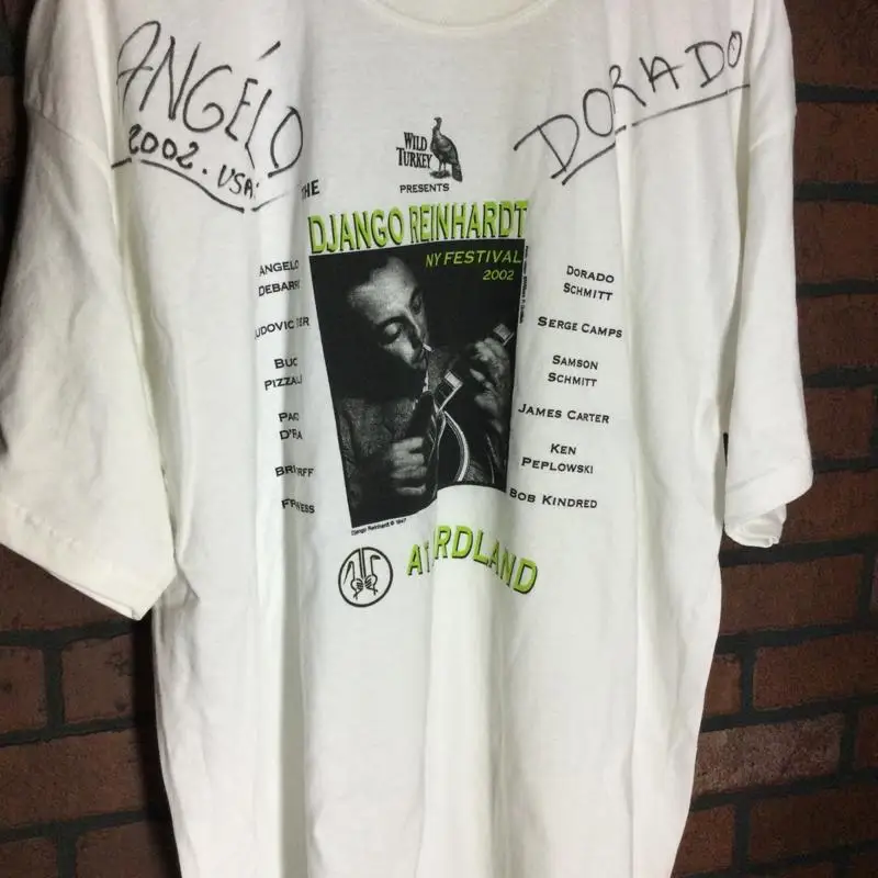 Vintage Size XL 2002 New York Django Reinhardt Festival Shirt Autographed
