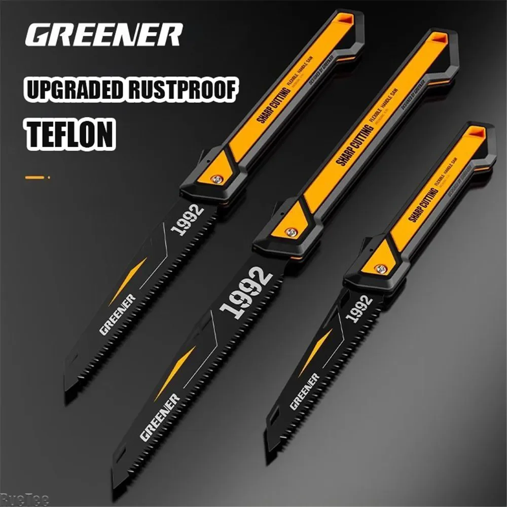 منشار فولاذي قابل للطي SK5 - منشار خشب يدوي سميك مقاوم للصدأ وقابل للتعديل لأعمال النجارة الاحترافية والاستخدام الخارجي