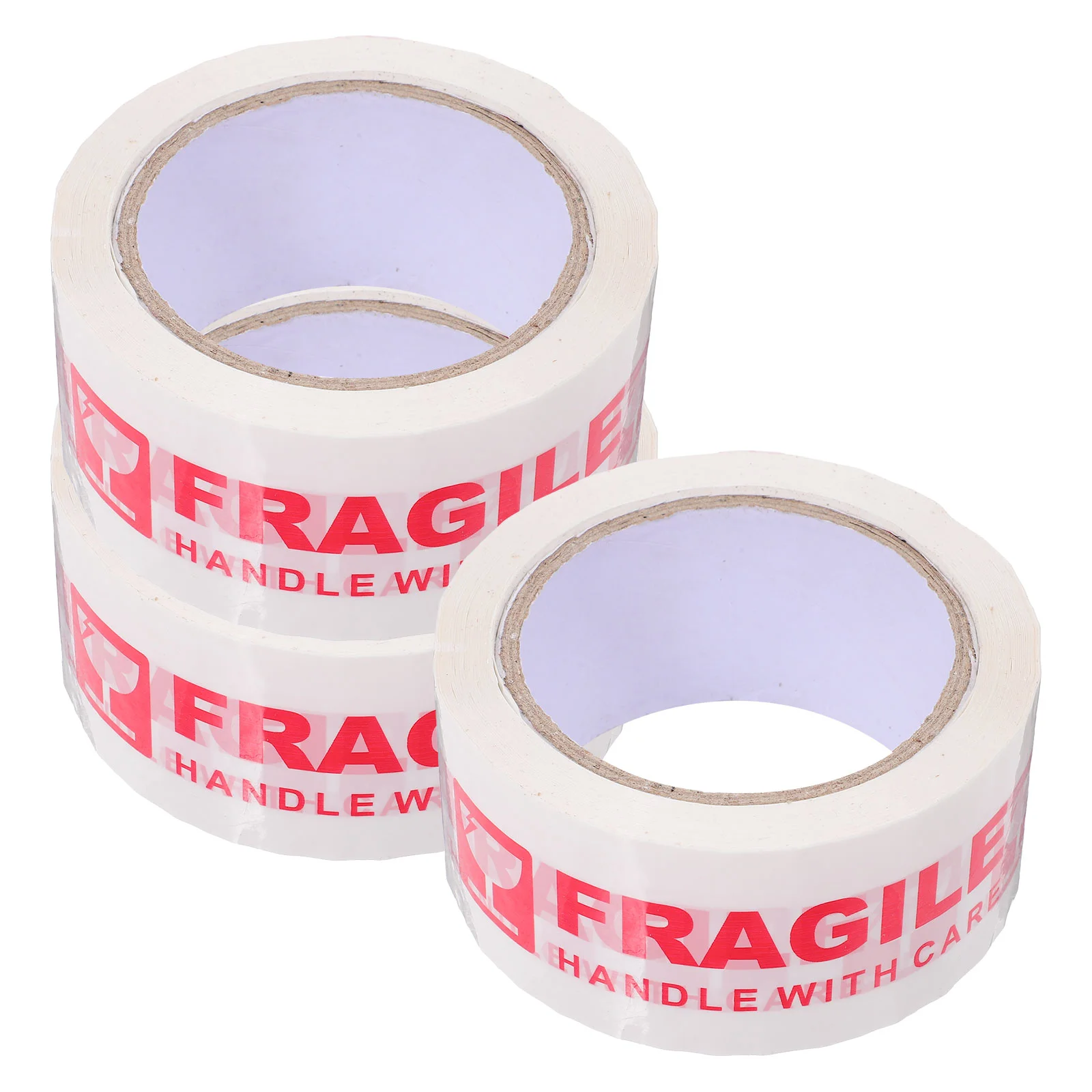 

3 Rolls Adhesive Tape Print Fragile Warning 660000X500X001CM Opp Shipping Tapes Packing Heavy Duty