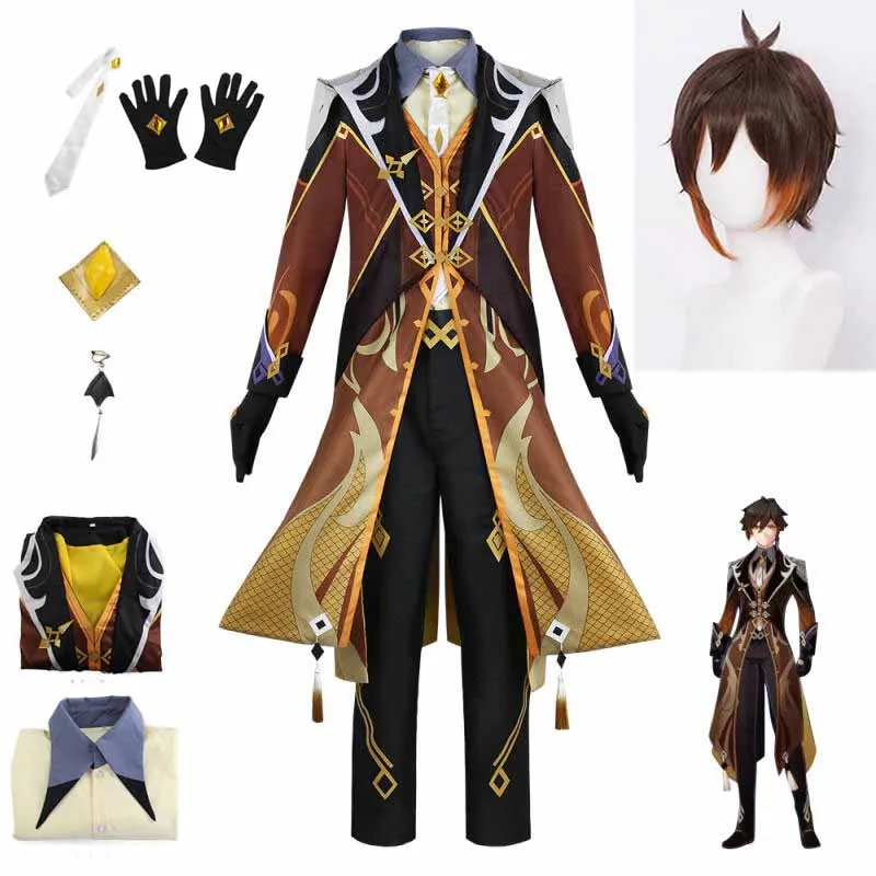 

Zhongli Cosplay Men Halloween Costume Anime Clothes for Disfraz Hombre Adulto for Adults Ropa Para Zhongli Outfits