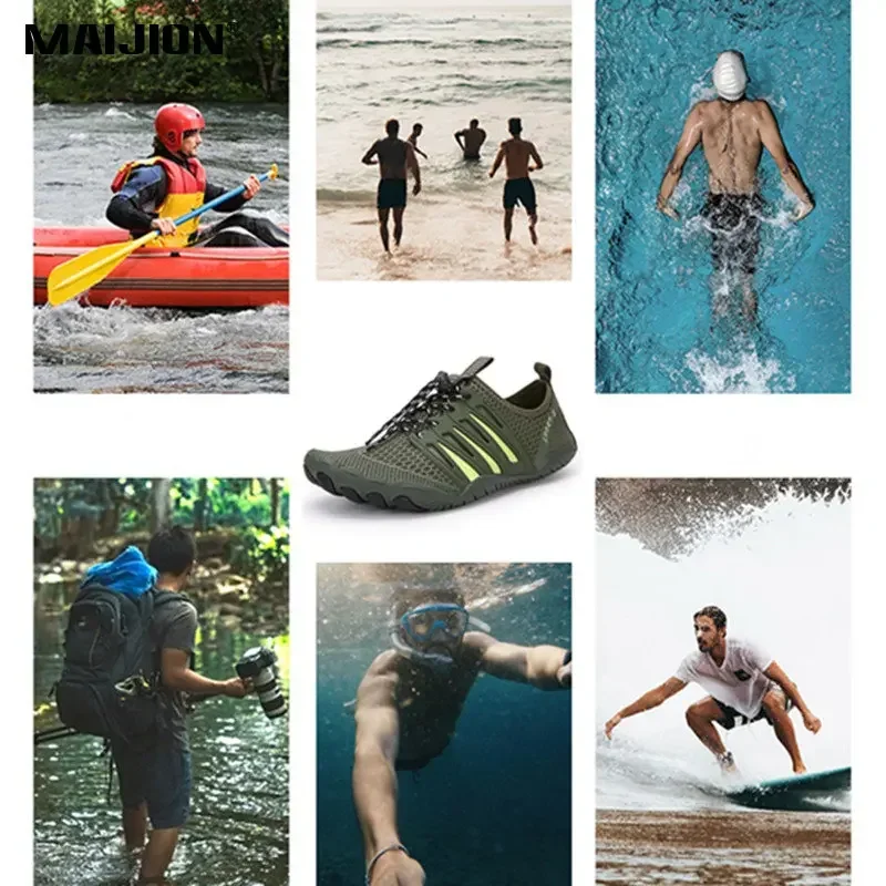 Zapatos de agua Unisex de secado rápido para deportes acuáticos o de playa, zapatillas ligeras antideslizantes para caminar