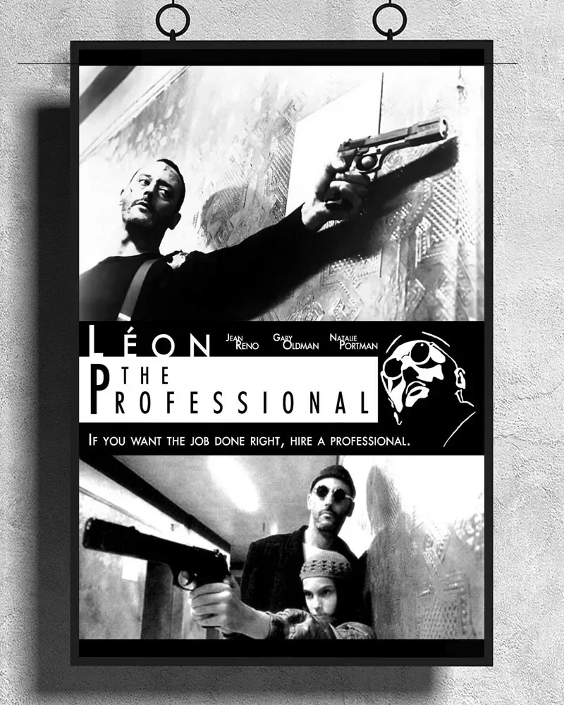 L145 LEON THE PROFESSIONAL Movie Silk Fabric Poster Art Decor Indoor Painting Gift