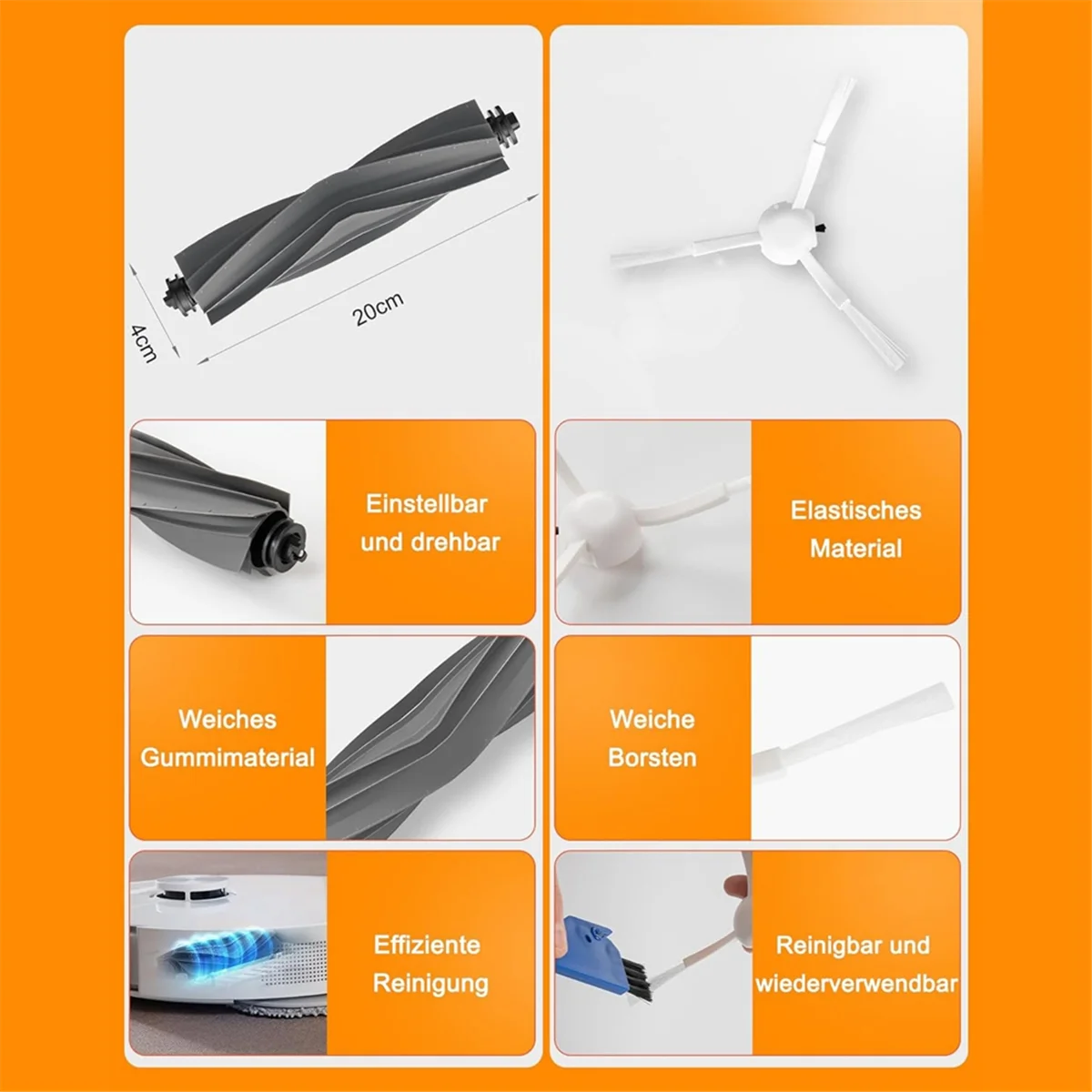 

popular For L10s Ultra / L10 Ultra Robot Vacuum Cleaner Main Side Brush Hepa Filter Mop Pad Dust Bags Accessories