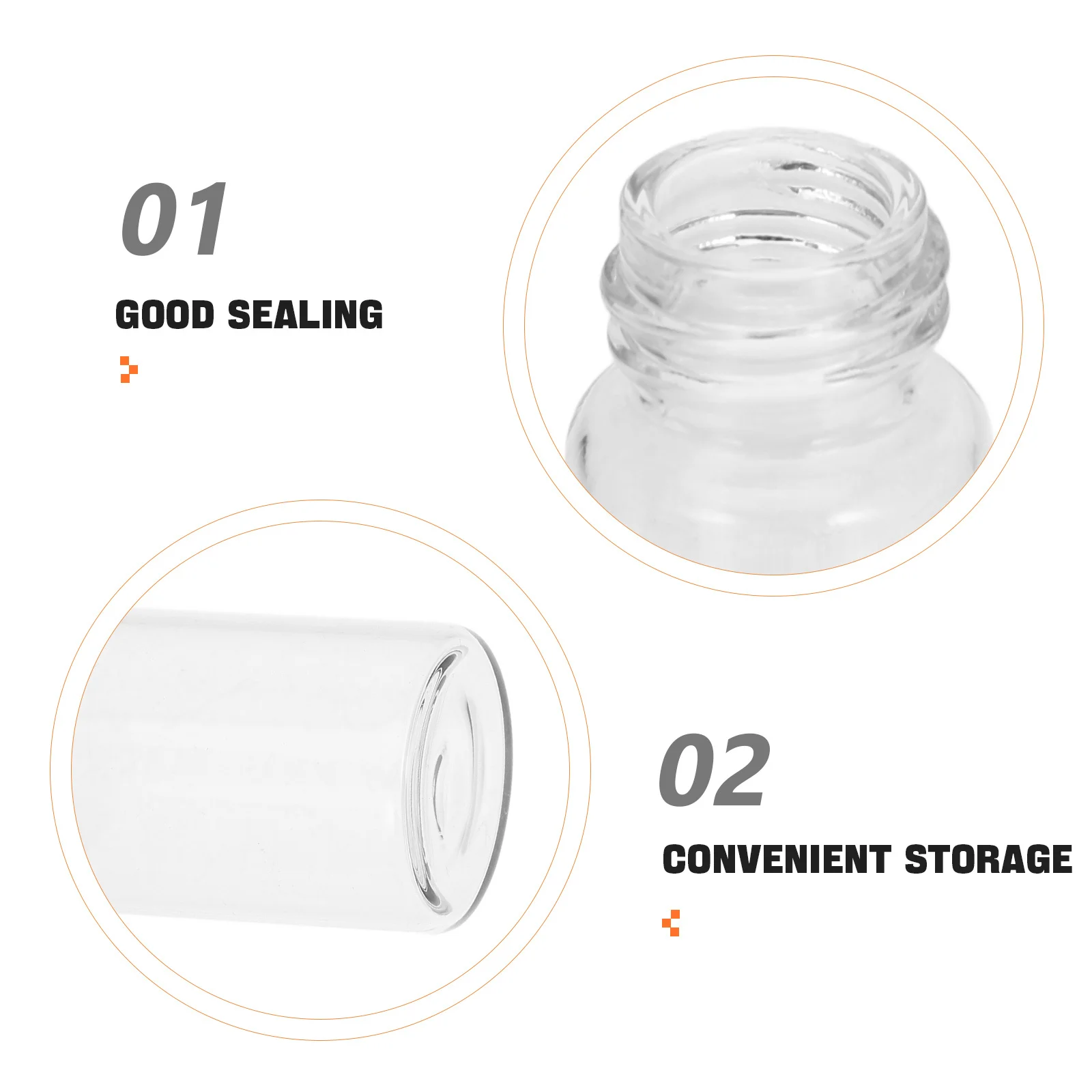 100 قطعة قوارير من الزجاج الشفاف غطاء برغي زجاجات مانعة للتسرب زجاجات صغيرة لعينة العطر مستحضرات التجميل السائل الاستغناء تخزين الزيت #5