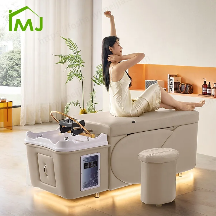 Modern Storage Thai Massage Lay Down Washing Salon Shampoo Beds Japanese Head Spa Bed