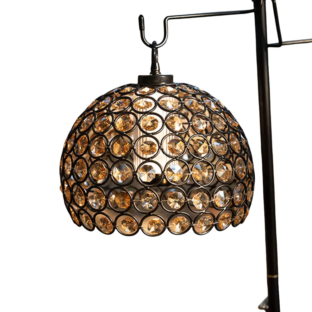 

Crystal Lampshade Metal Round Hollow Lampshade Atmosphere Lampshade Outdoor Camping Lantern Shade for 38explore Camping Light