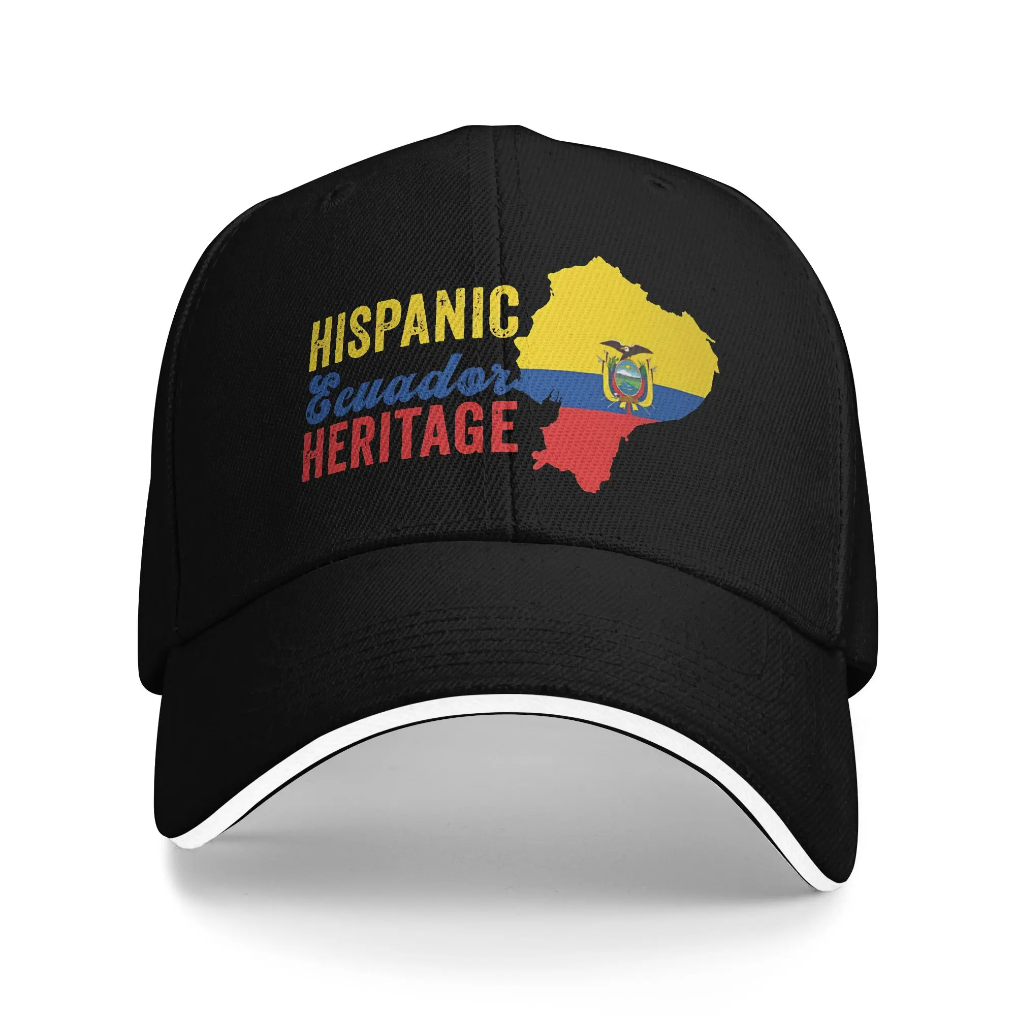 Unisex Ecuador Flag Hats Cool Baseball Cap  Ecuatoriana Bandera Trucker Hat Daily Headewear Adjustable Fit
