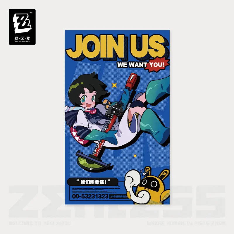 [Genuine] miHoYo Game Zenless Zone Zero RandomPlay Video Tape Series Collecting Poster Second Round Wallpaper Cosplay Xmas Gifts 4