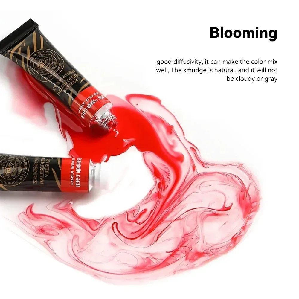 مجموعة ألوان مائية للفنانين من بول روبنز 24/36 أنابيب ألوان مائية نابضة بالحياة 5 مل للفنانين المحترفين