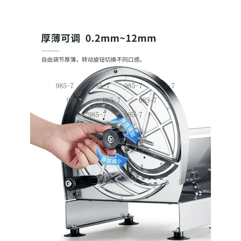 Household Commercial Slicer Equipment, Stainless Manual Ultrathin Chip Cutter for Fruit and Sausage Cutting