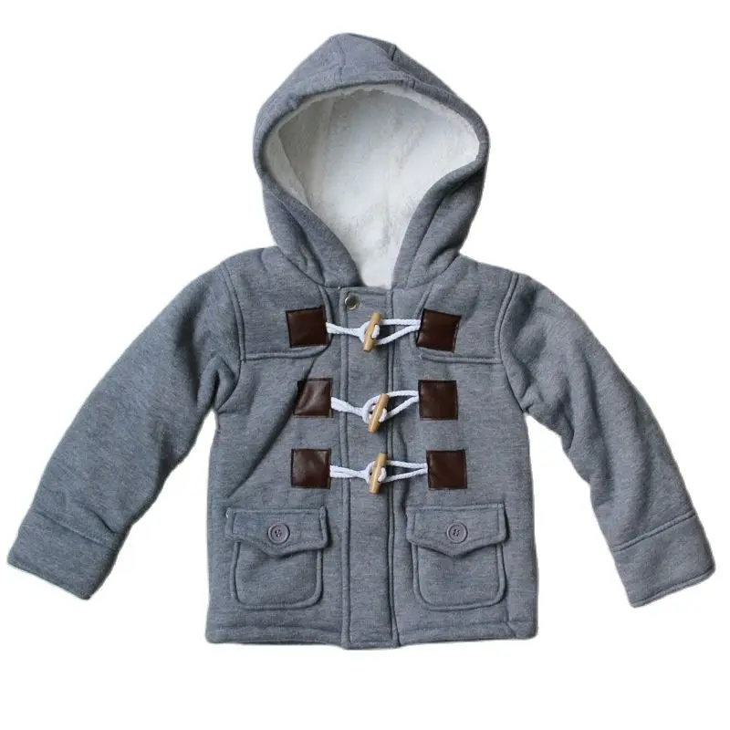 Newborn Spring Kid For Baby Boys Girls Button Warm Daily Hooded Coat Casual Clothes Outerwear Children Jacket 1-2 Years Old