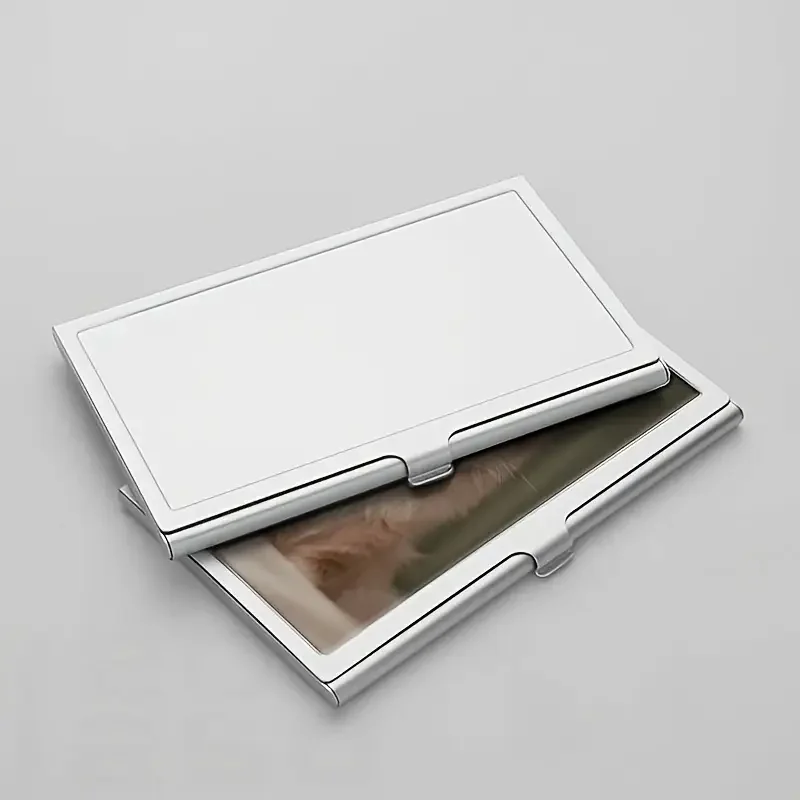 Personalised photo business card holder - DIY card clip metal index card box, pocket customised photo card box, DIY holiday gift