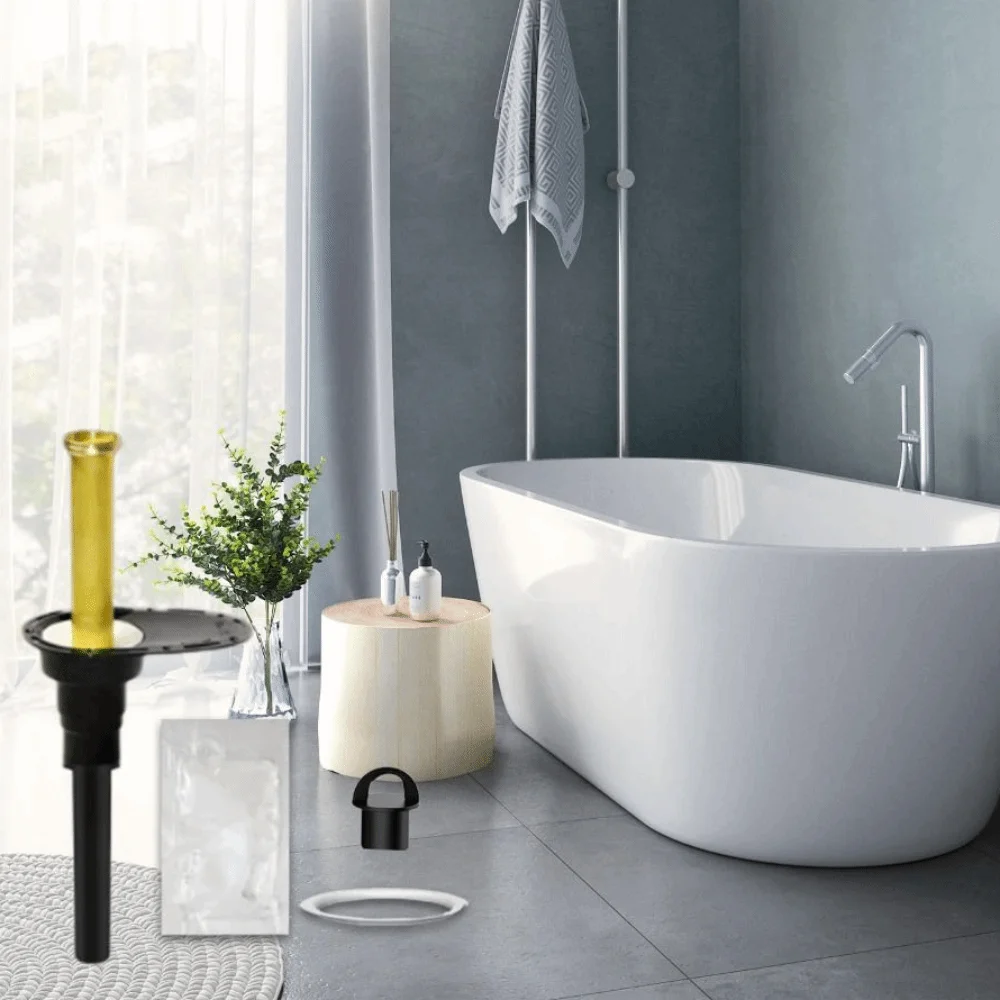 

Stainless Steel Freestanding Tub Drain Kit Durable Resistant Freestanding Bathtub Drain ABS Stand-alone Freestanding Tub Drain