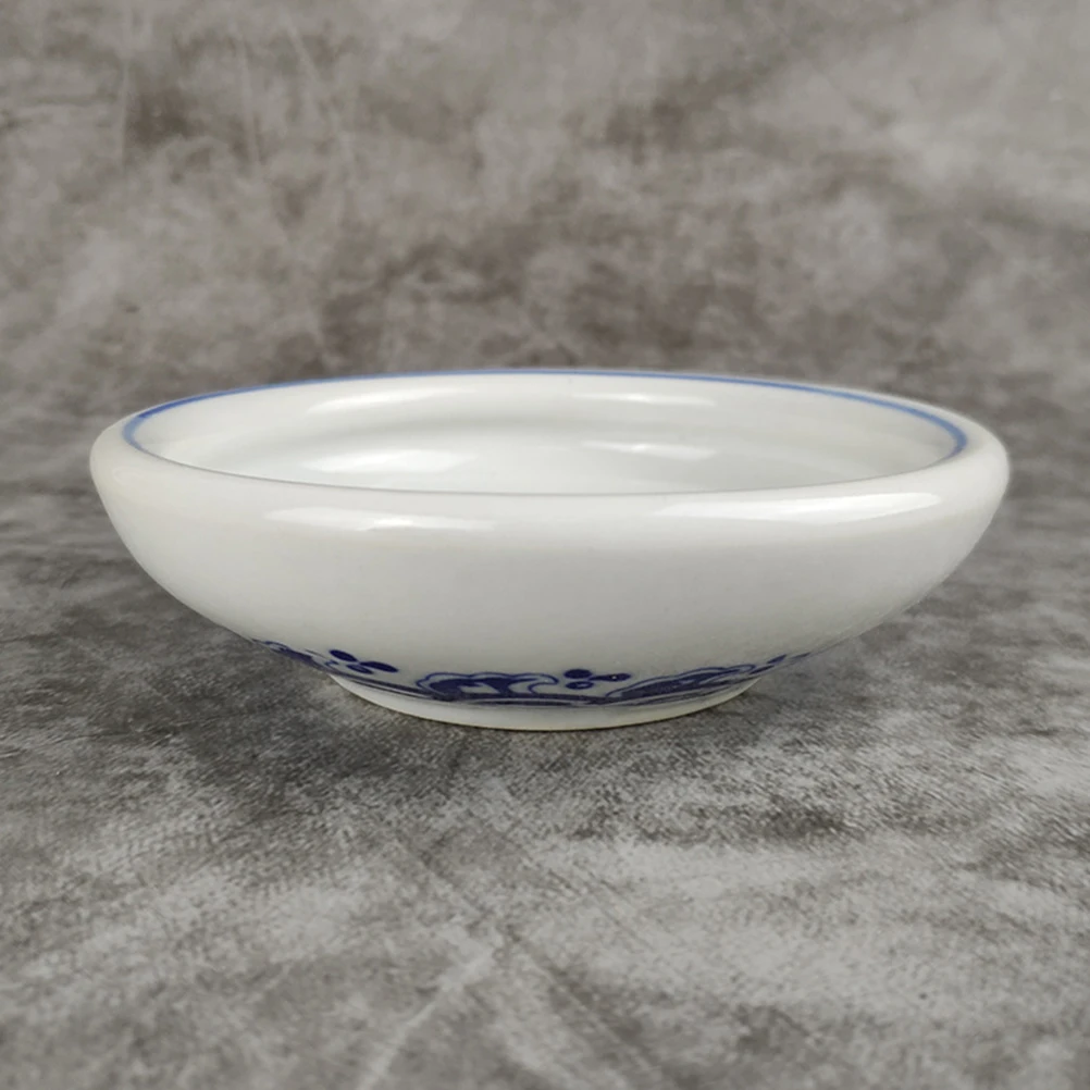 2 stuks keramische inktcontainer drakenbak voor Chinese kalligrafie accessoire en decor drakenpatroon verfbak