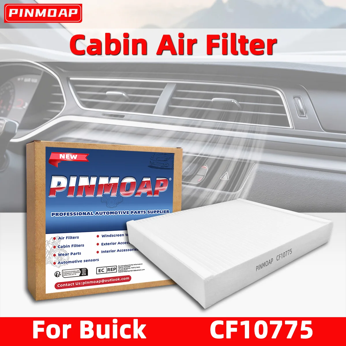 

PINMOAP 1/2/5PCS Car Air Conditioning Filters Are Suitable For Buick Cadillac Chevrolet Saab 13271190 95369731 13503677 52420930