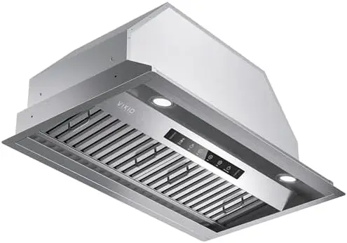 

30" 980 CFM Range Hood Insert, Ducted/Ductless, Stainless Steel, Gesture & Touch Control, Baffle Filters
