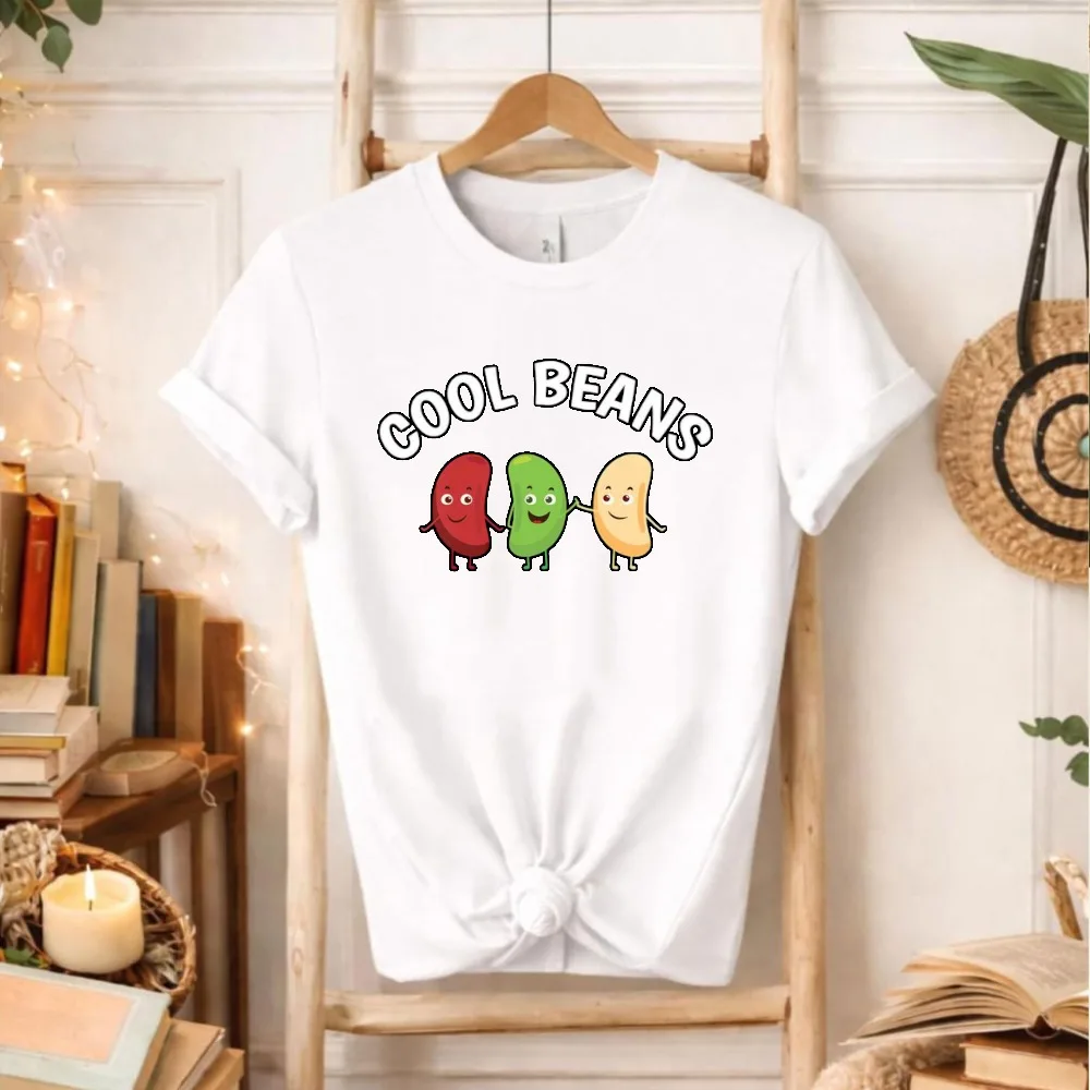 Cool Beans Funny T-Shirt Playful Smiling Beans Design Personalised Gift Customised Name Message Women Men Tee Tops T-shirts