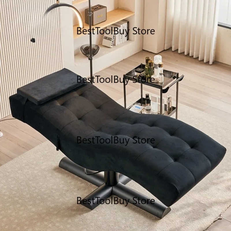

Metal Eyelash Eyebrow Bed With Adjustable Headrest Massage Lash Bed For Facial Bauty Salon Customizable Color Available