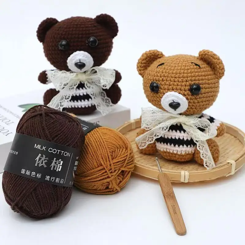 

3PCS 50g/PC 4ply Multi Color Milk Cotton Yarn Knitting Wool Soft Warm Baby Yarn Sweater Hat Dolls Hand Knitting DIY Sweater