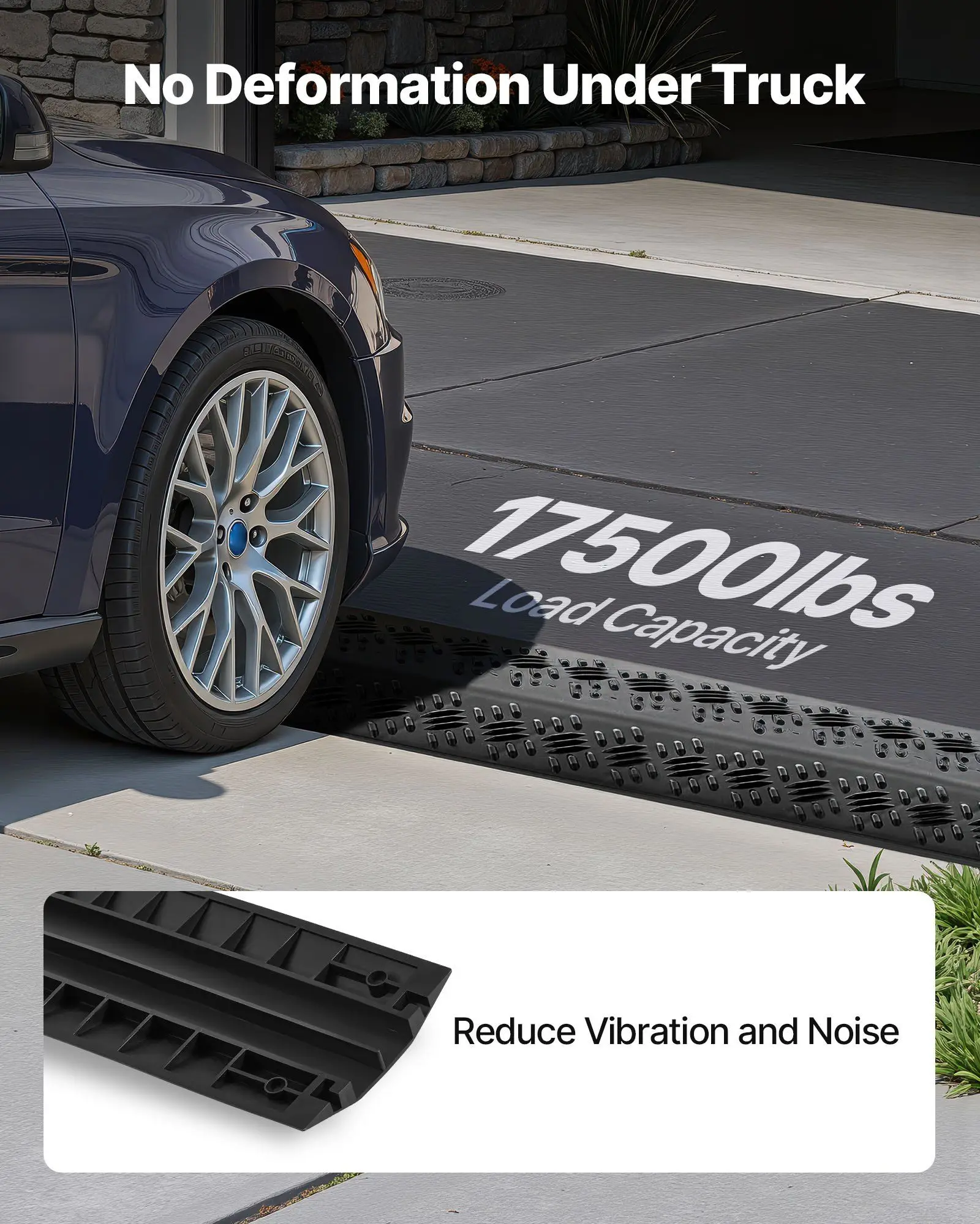 

Drop Over Cable Cover, 17,500 lbs/Axle Load Capacity, Heavy Duty Cable Hose Protector Ramp, Floor Cord Cover, for High Walking