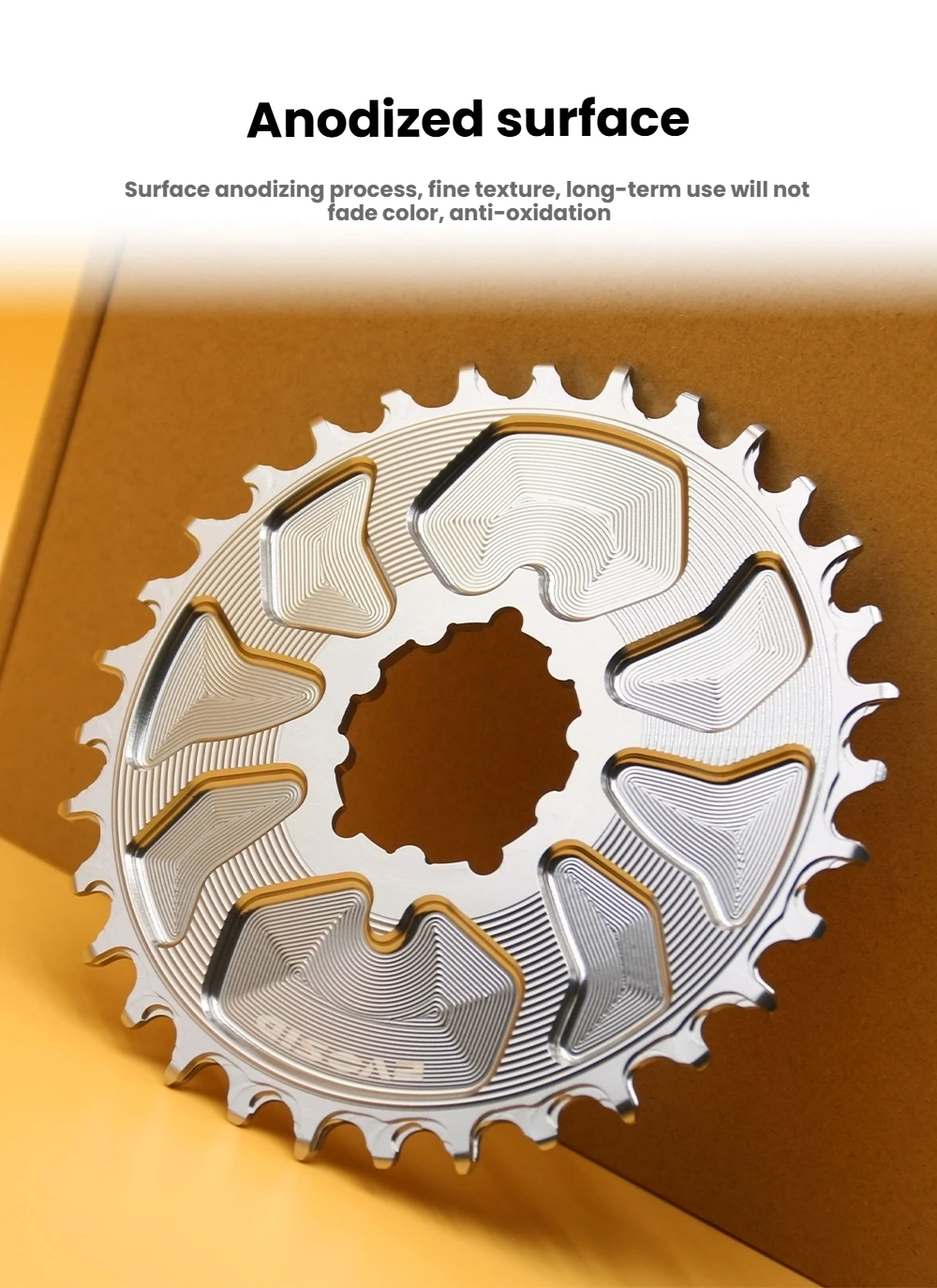 EVOSID 3 Nägel MTB-Fahrradkettenblatt, vollständig geschlossener 3 mm versetzter Adler, schmaler breiter Kettenblatt für SRAM DM 32T 34T 36T 38T – Detail 2