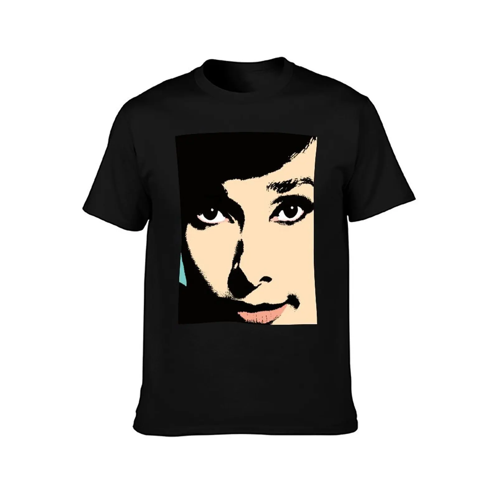 Audrey Hepburn T-Shirt, Summer Casual Cotton Tee, Oversized Streetwear Tops, Vintage Graphic Print, Loose Fit Short Sleeve