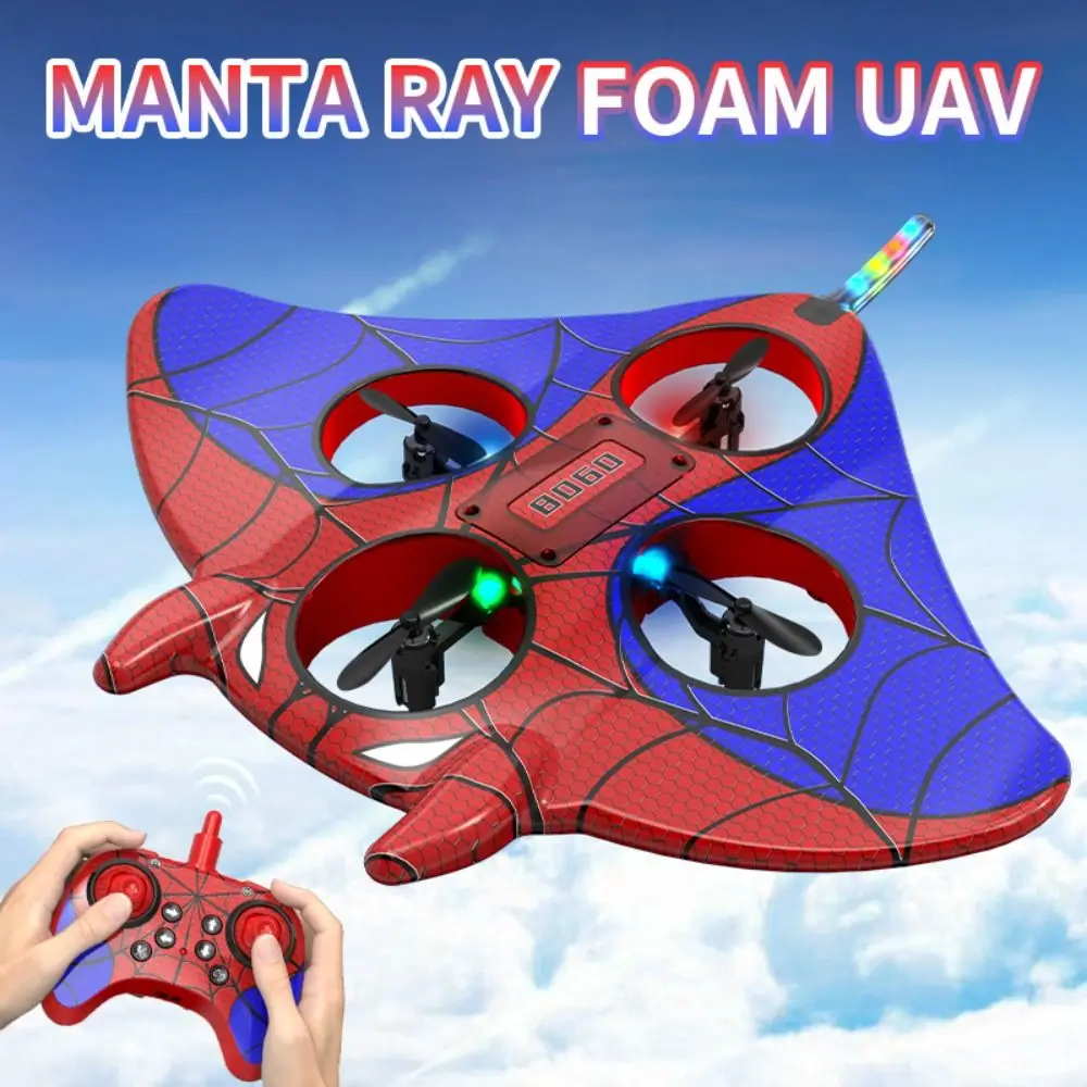 Foam Remote Control Plane Stunt Roll Crash Resistance Foam RC Airplanes Cool Light 2.4GHz 4CH RC Spider Quadcopter Kids Adults
