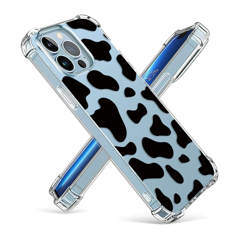 Simple Line Zebra Cow Pattern Phone Case For IPhone 15 14 13 12 11 Pro X XS XR Max 7 8 Plus Shockproof Soft Clear TPU Back Cover