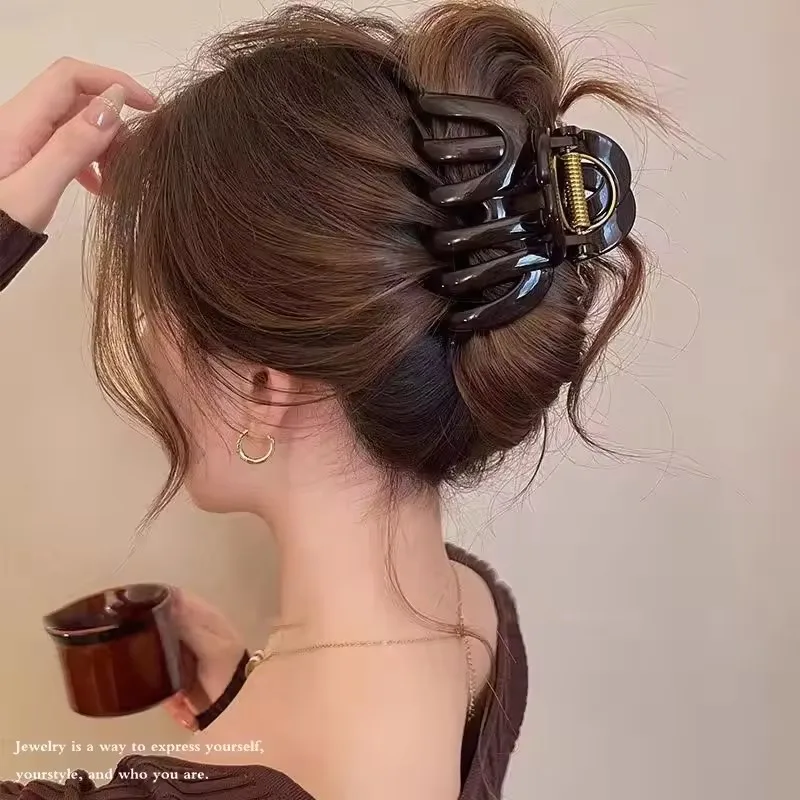 Vintage-Design, Kürbis-Haarklammer für Damen, Kopfbedeckung, Hai-Clip, Stirnband, Haarnadel, geeignet für den täglichen Gebrauch, Haar-Accessoires – Detail 5