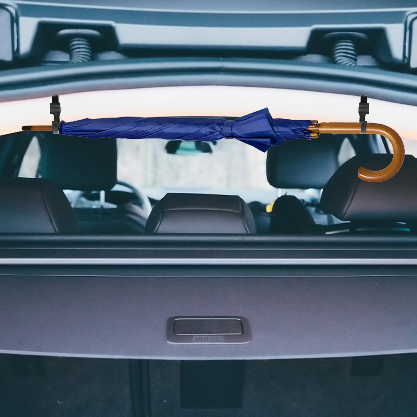 

2Pcs Car Backseat Hook Multi-Function Durable Storage Organizer Hooks for Trunk Bags Umbrellas Trunk Hook Umbrella Clip