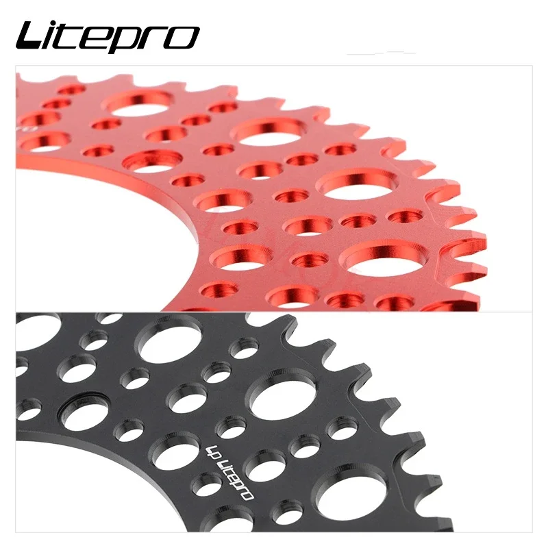 LITEPRO Starry Sky Bubble Chainring 52/56/58T Folding Bike Aluminum Alloy Chainwheel Chainrings 130BCD Iamok Bicycle Parts