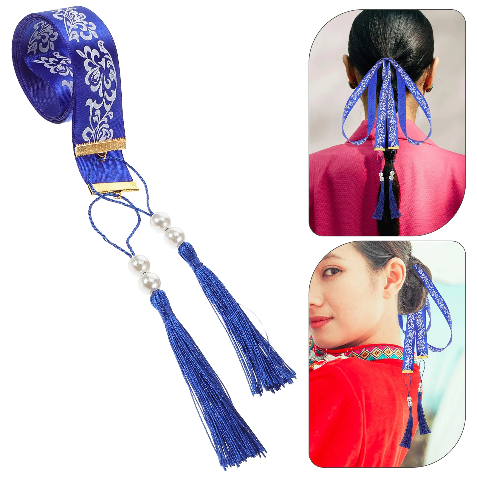 

Style Headband Hair Accessories Ties Hanfu Piece Traditional Ribbons for Teens Chinese Girl Tassel Rope