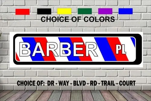 Barber Pl Street Sign 4 x 18