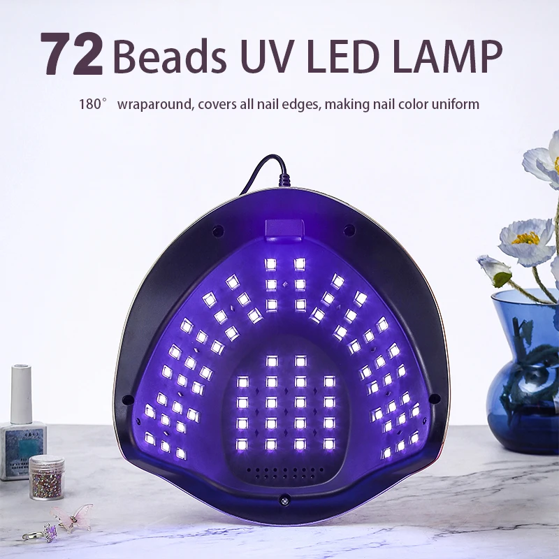 320W LED Nail Dryer Lamp Professional UV Nail Lamp for Nails Manicure 72 Beads Fast Curing Gel Polish Electroplated Drying Lamp