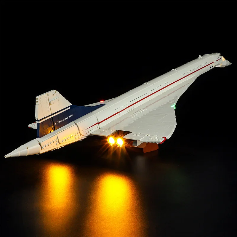 DIY LED Light Kit For LEGO 10318 Technic Concorde Airbus (Only LED Light,Without Blocks Model)