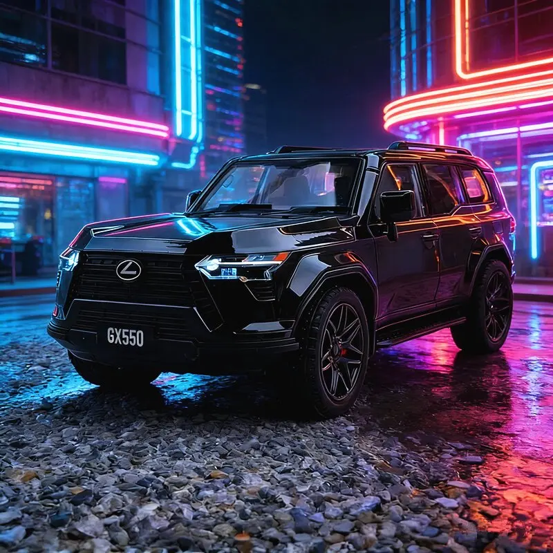 

New 1:24 GX550 SUV High Quality Alloy Die Cast Toy Car Model Sound and Light Pull Back Children's Toy Collectibles Birthday gift