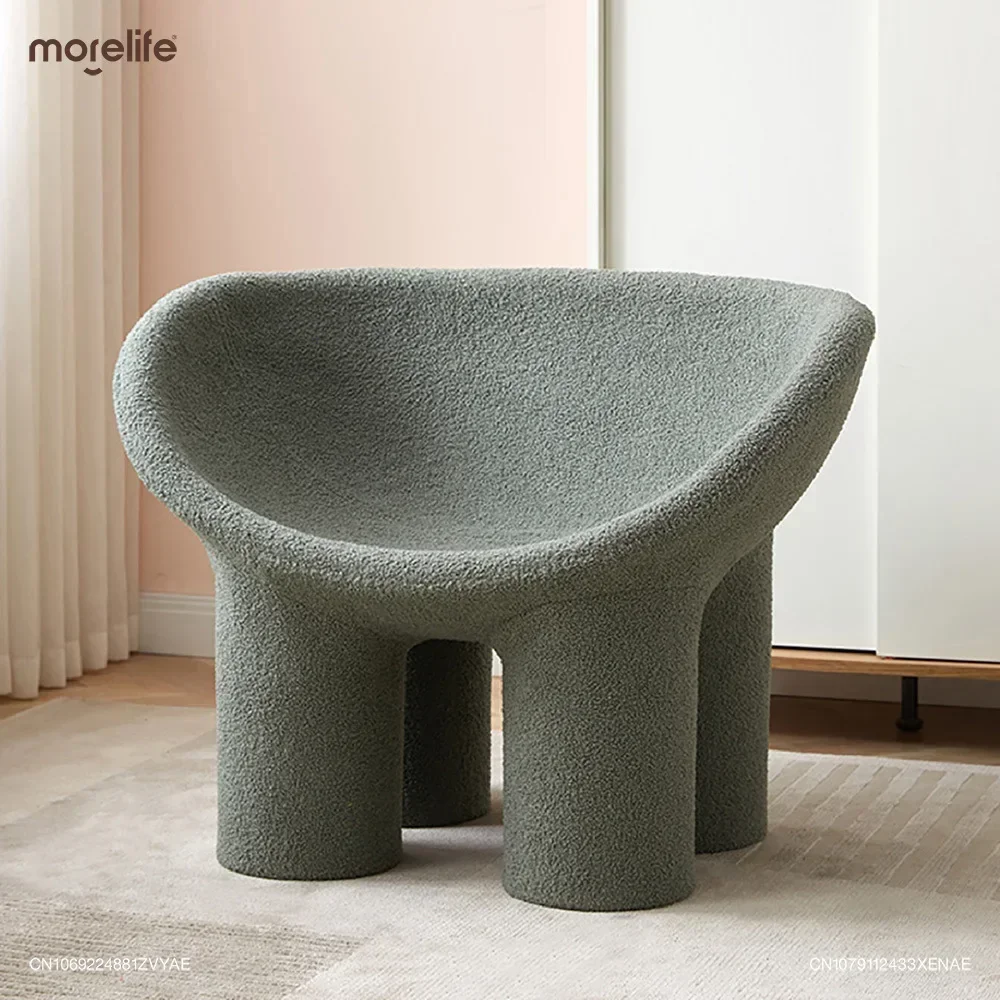 Nordic Plastics Stools Creative Single Sofa Chairs Living Room Chair Instagram Style Casual Elephant Leg Chair Stool Furniture