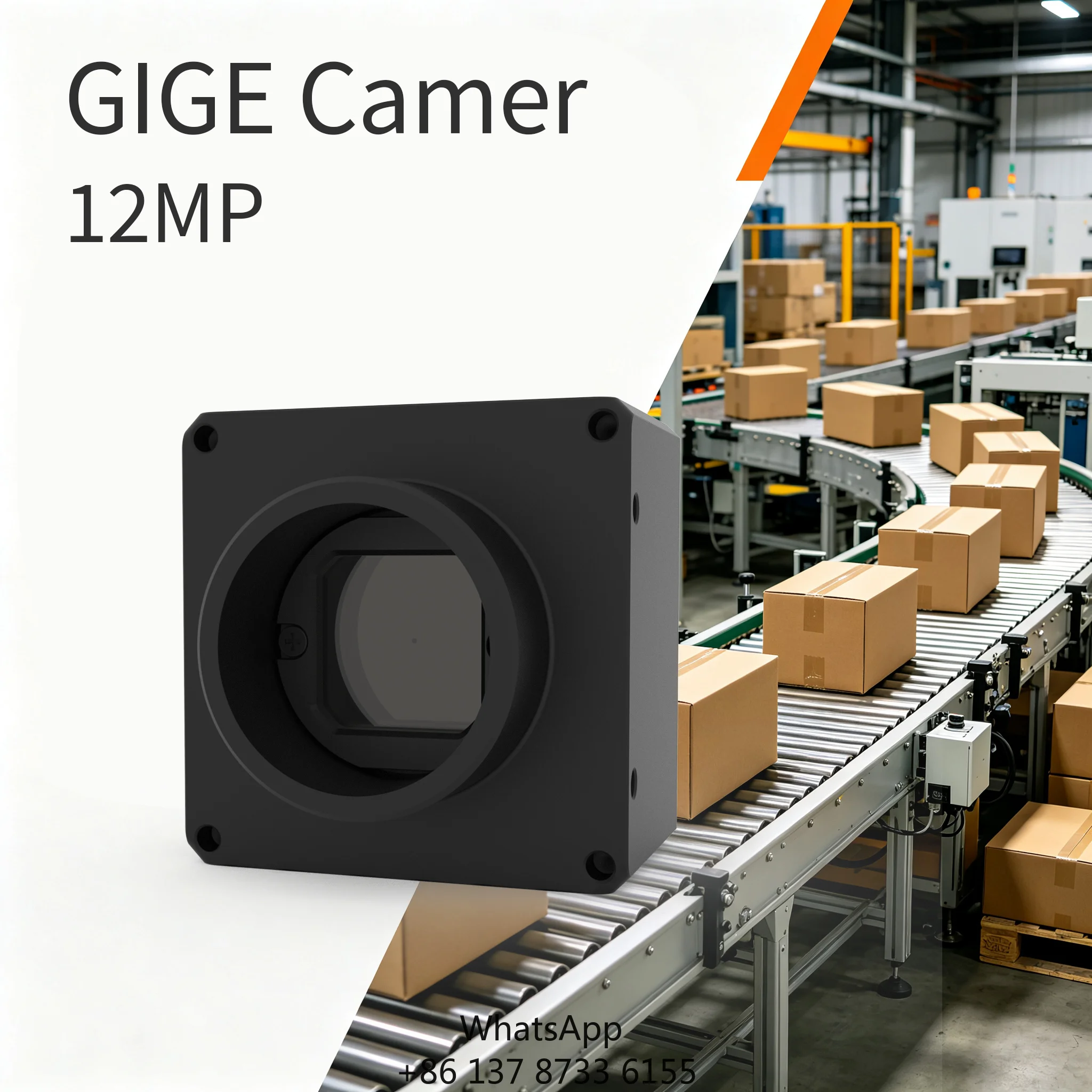 GigE Board-Level Camera Module, 12MP High-Resolution Rolling Shutter Or Semiconductor & Image Measurement, OEM Customization