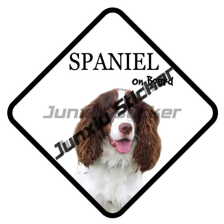 Smiling English Springer Spaniel Dog Sticker Anti Scratch Exterior Waterproof Decal Accessories Stickers Pickup Camper Bumper
