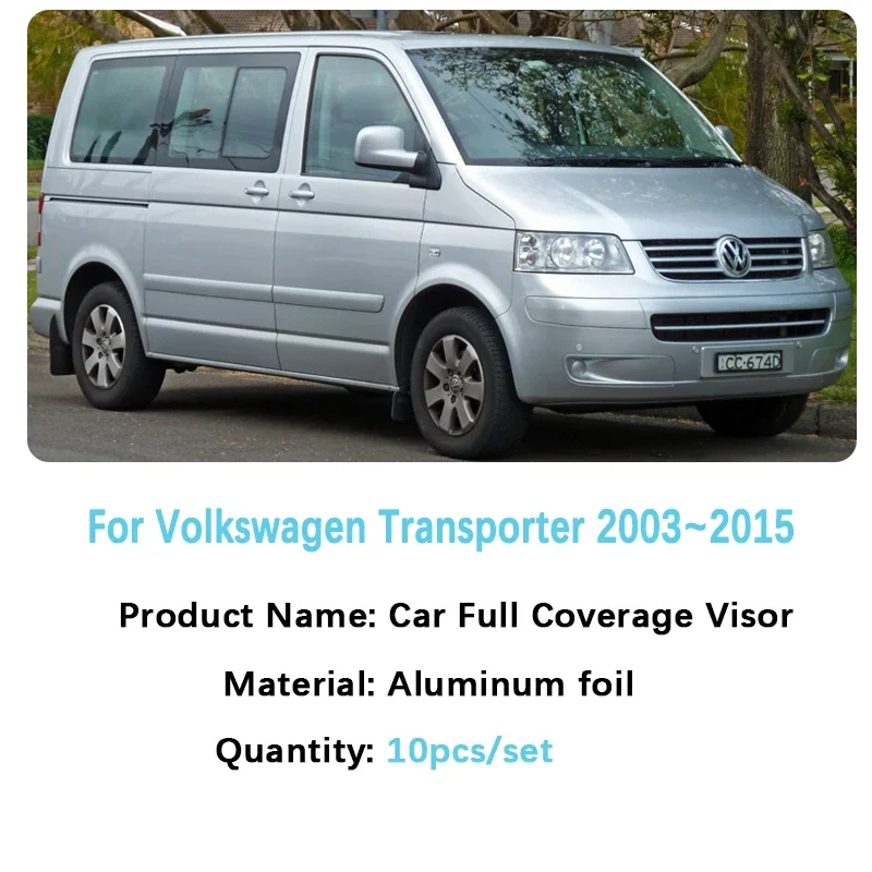For Volkswagen VW Transporter T5 Caravelle Multivan Doubleback 2003~2015 Full Cover Sunshades Car Accessories Shuttle California