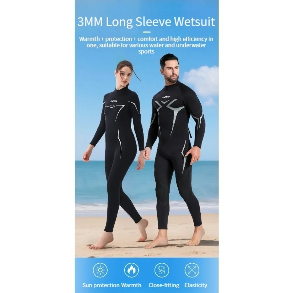 Fanceey One Piece Full Body Couple Swimsuit Triathlon Wetsuit Women Waterproof Scuba Diving Suit for Men Wetsuit Spearfishing