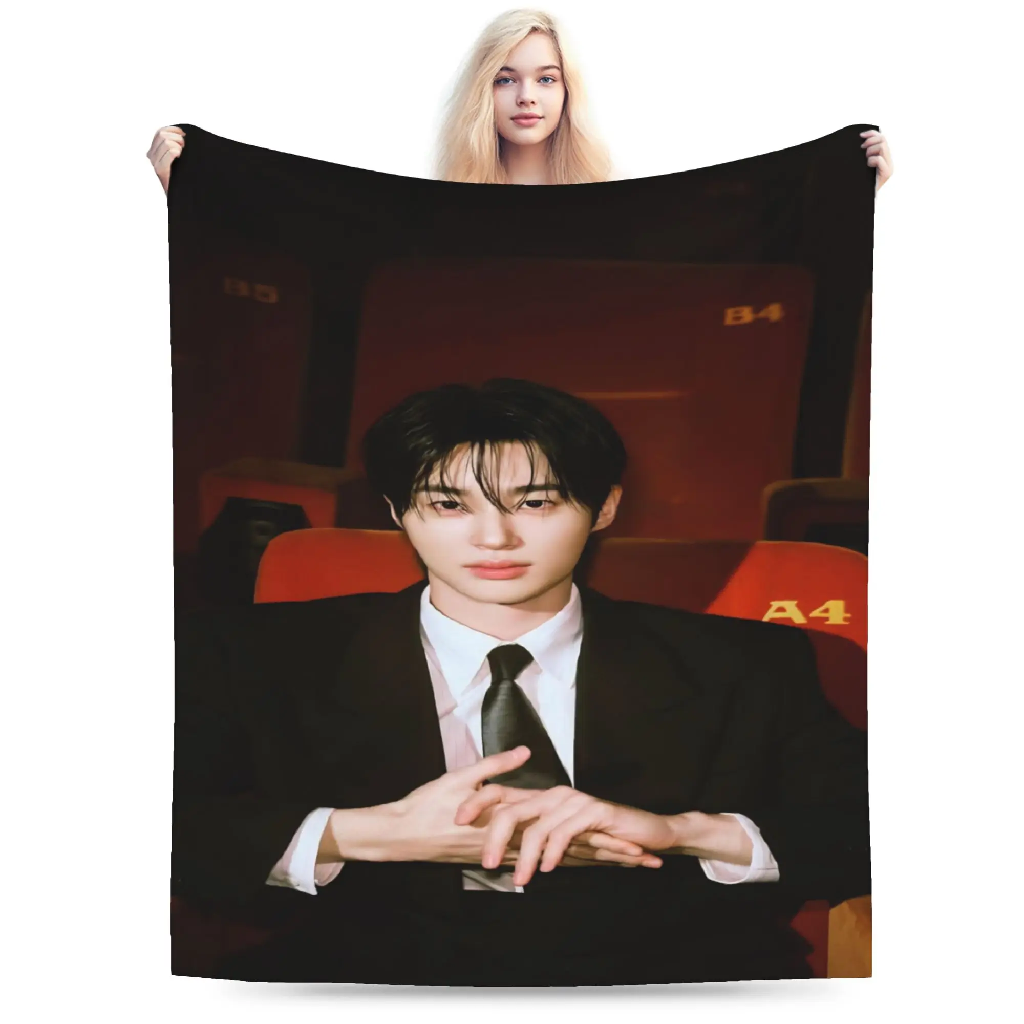 Byeon W-Woo-seok  Blanket Super Soft Warm  Throw Blankets for Sofa 50x60 Inch Multiple Sizes Quilt