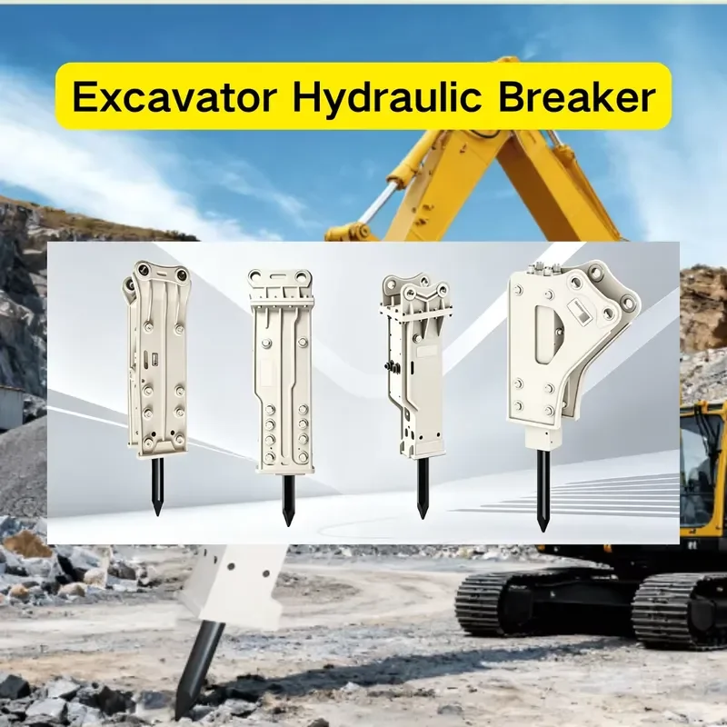 High Efficiency Hydraulic Breaker for Excavators, Low Failure Rate, Widely Used in Highway Renovation & Site Dismantling