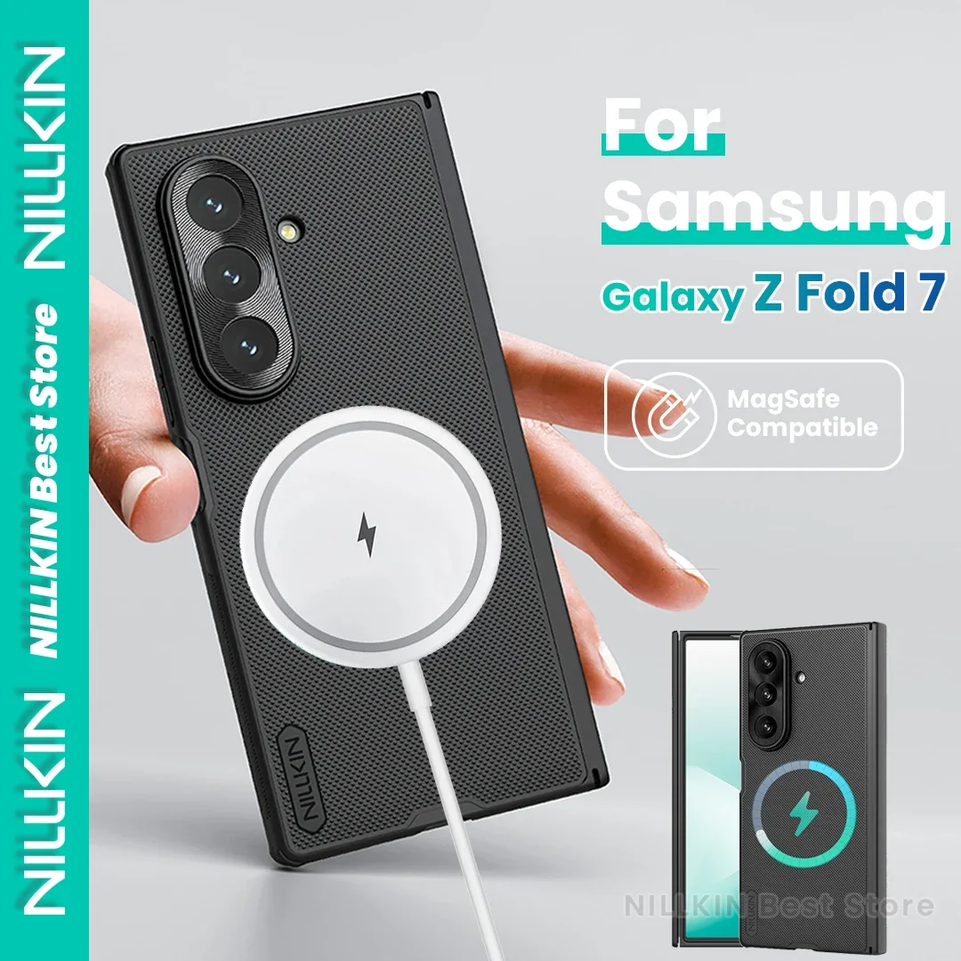 

NILLKIN Magnetic Fold Phone Case For Samsung Galaxy Z Fold 7 Frosted Shield Anti Fingerprint Shockproof Back Protective Cover