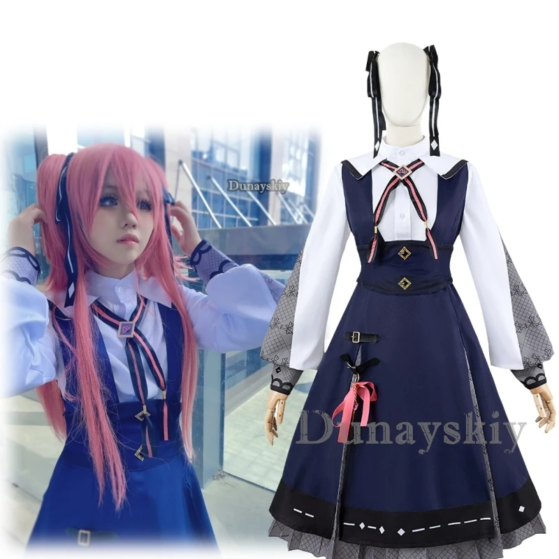 

Project Sekai Colorful Stage Momoi Airi Cosplay Costume Carnival Suspender Dress Wig Halloween Christmas Party Suit Women Girls