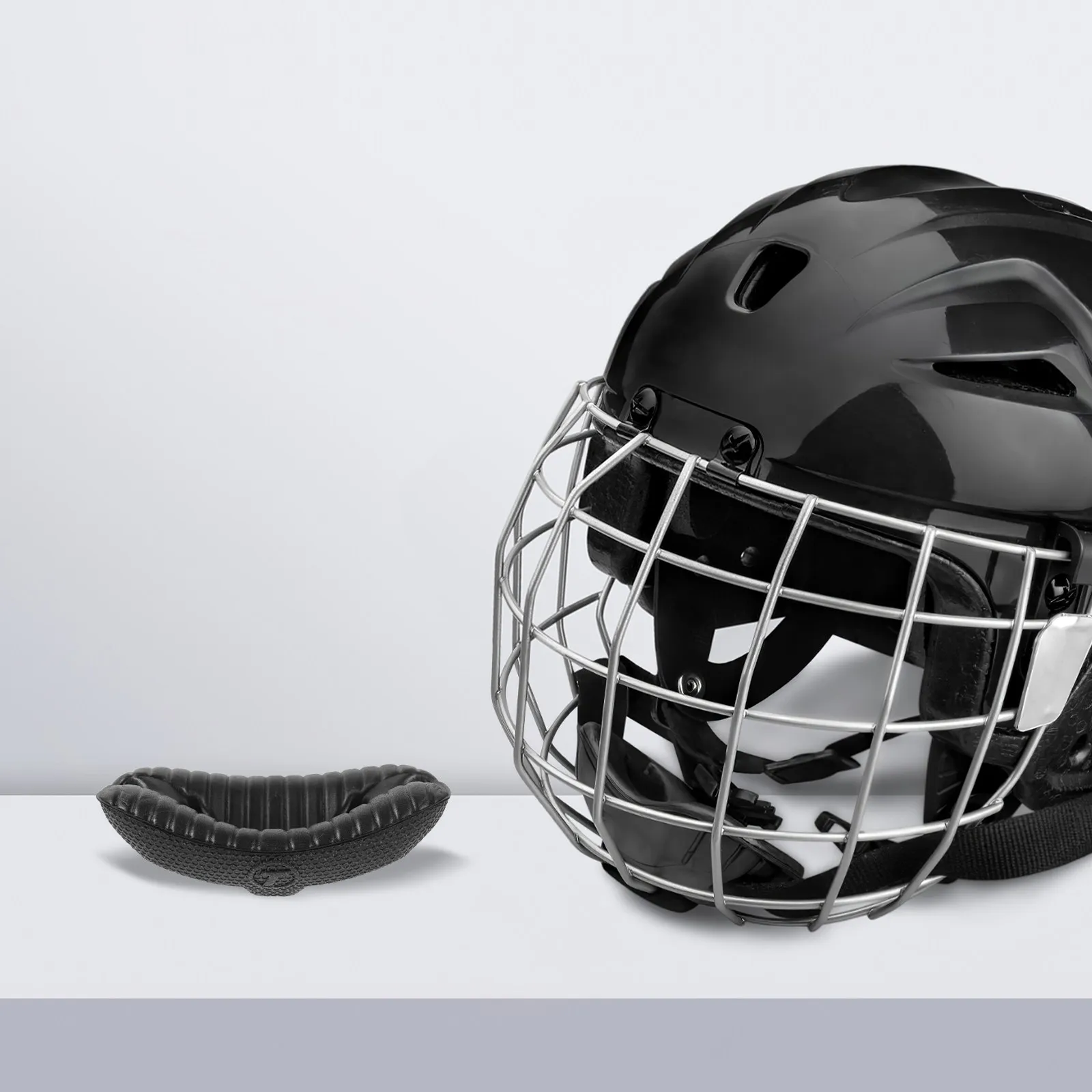 Ice Hockey Football Chin Cup High Density Sponge Protector Pad Jaw Guard Chin Strap Cushion Breathable Easy Clean