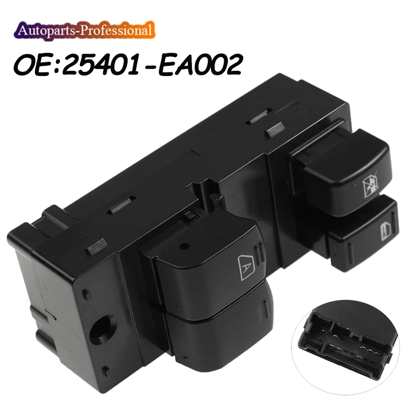 Accesorios para coche, interruptor maestro de ventanilla eléctrica, lado del conductor, delantero izquierdo 25401-EA002 25401EA002 para Nissan Frontier 2005 2006