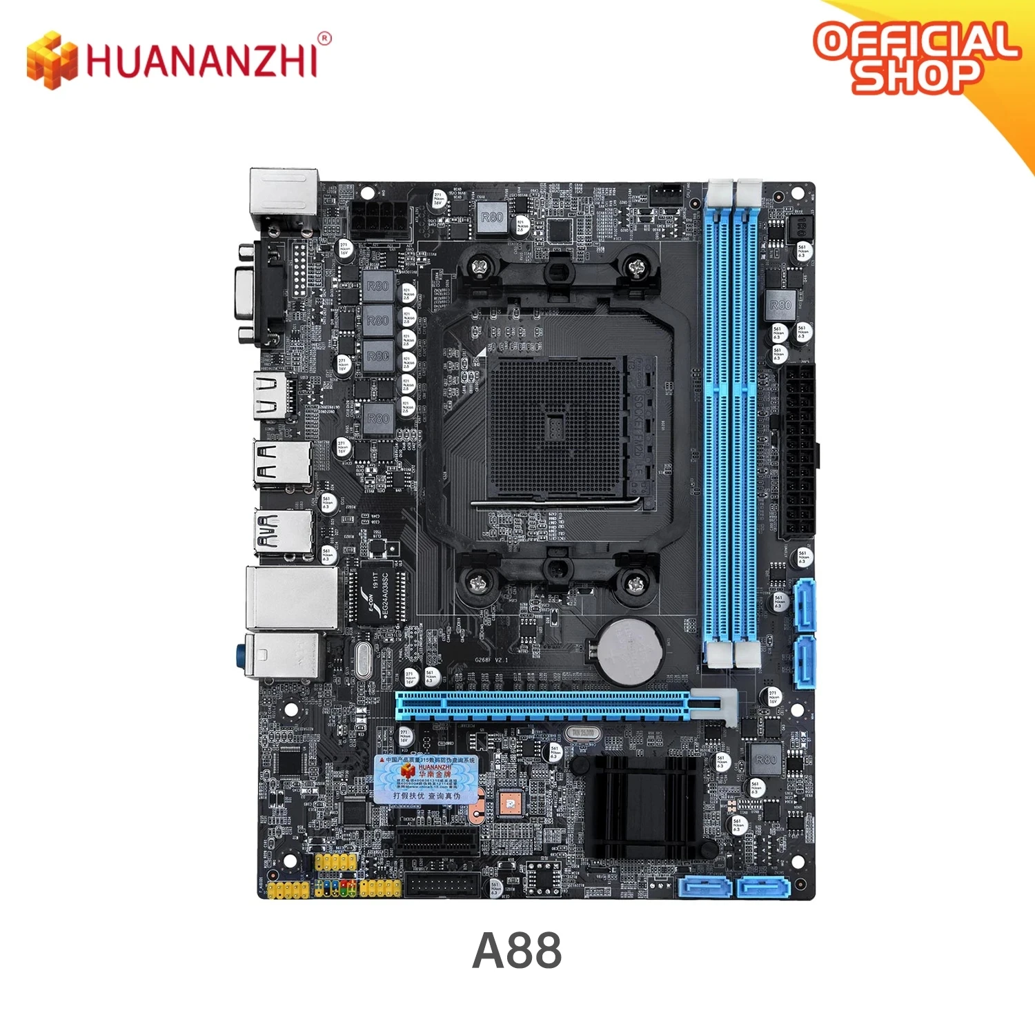 HUANANZHI A88 Motherboard M-ATX Support AMD 906 FM2+ Processor DDR3 1866 1600 1333 1066 SATA VGA HDMI-Compatible